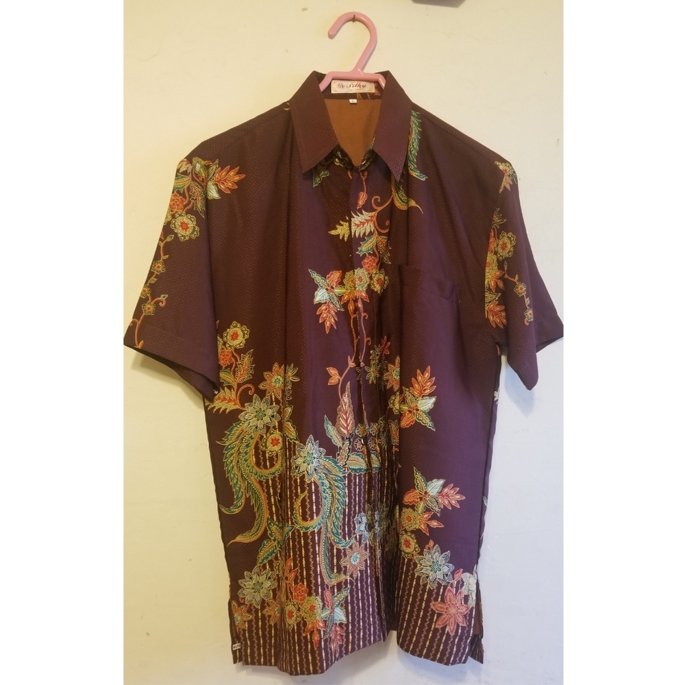 Matching set of BATIK Men's Shirt & Women's Tunic
